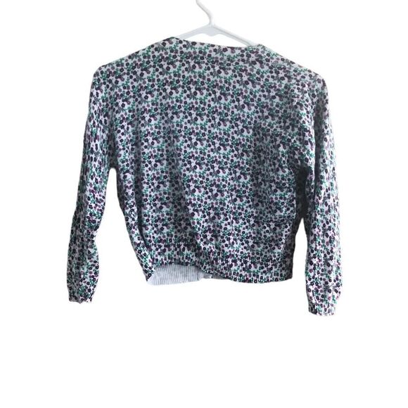 Wet Seal Large Purple White Floral Sweater - Picture 5 of 9